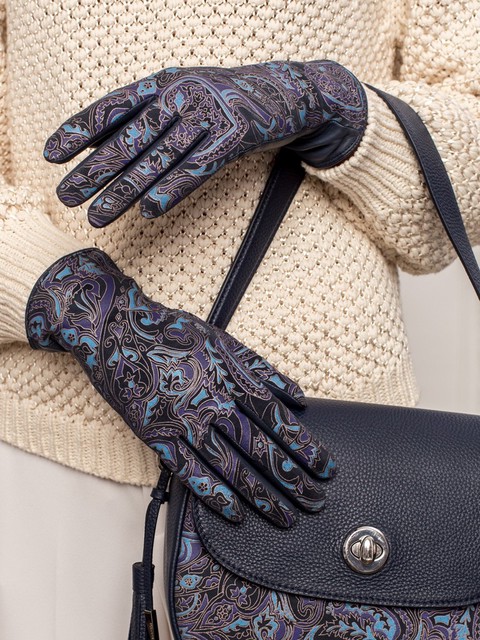 Fashion перчатки ELEGANZZA (Элеганза) IS00151 Синий фото №3 01-00020570